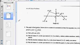 Calculus 4.4 2nd FTC and AP Style problems
