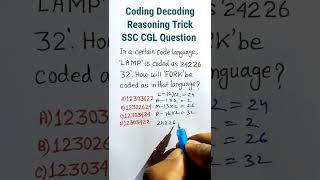 Coding-Decoding Reasoning Trick| Reasoning Classes| Reasoning Questions| #shorts