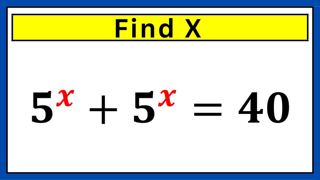 Nice Algebra Problem Math Olympiad Question Find X Youtube