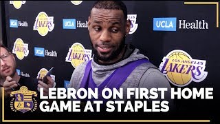 Lakers Nation Interview: LeBron Talks About His First Home Game at Staples Center as a Laker