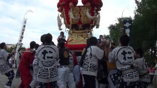 【豊姫神社秋季大祭】田井太鼓の差上げ　三豊市豊中町上高野(H24)