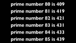 prime number list