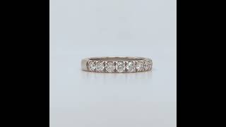 0.63 Carat open pavé diamond wedding ring