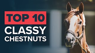 TOP 10 CHESTNUT RACEHORSES ft. Secretariat, Phar Lap, California Chrome \u0026 Stradivarius