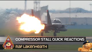 SUPER REACTIONS FROM F-15 FIGHTER PILOT! WHAT IS A COMPRESSOR STALL / SURGE • USAF RAF LAKENHEATH