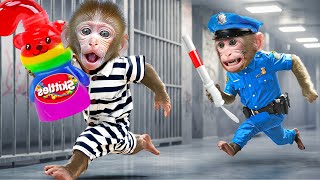 MONO BOBO Makes Rainbow Jelly and Escapes from Police in Prison - MONO BOBO ESP