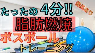 【4分間トレーニング】たった4分❗️脂肪燃焼【ボスボールトレーニング】