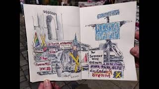 Urban Sketching im Klimacamp Augsburg