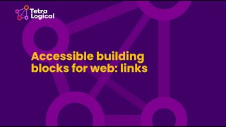 Accessible building blocks for web: links (British Sign Language version)