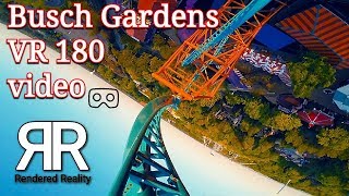 VR ROLLER COASTER 180 3D VR video, Busch Gardens, shot with VUZE XR camera.