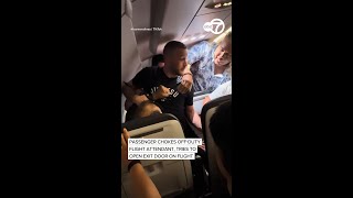Frontier passenger chokes off-duty flight attendant after trying to open exit door, cockpit: Police