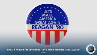 Ronald Reagan for President "Let's Make America Great Again" 1980