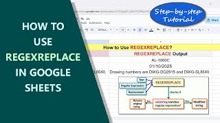 Google Sheets | REGEXREPLACE | Function | Replace | Substring | Example | Spreadsheet | Tutorial