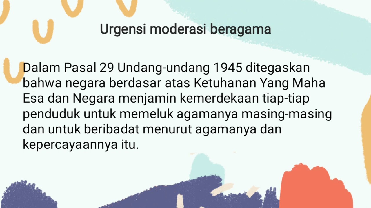 Pengertian, Urgensi Dan Tujuan Moderasi Beragama - YouTube