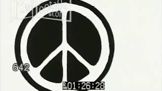 1970s Peace Signs And Currency Symbols On White Background