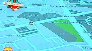 UB: MMDA: Mga kargang bato ng isang truck, nagkalat sa kalsada sa Aurora Blvd.