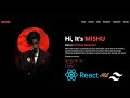 Project 2 :  Build a Stunning Portfolio Website with React JS and Tailwind CSS! | Responsive