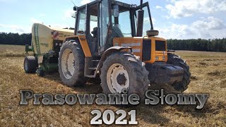 Prasowanie Słomy 2021😎 Renault i Krone w akcji😁