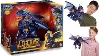 WowWee Untamed Legends Dragon - Vulcan (Dark Blue) - Interactive Toy | Unboxing | Review