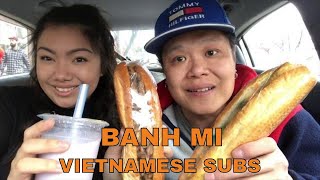 Vietnamese Food 🇻🇳 BANH MI Satay Chicken \u0026 Teriyaki Chicken Subs Taro Root Bubble Tea | Mukbang