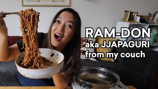 Making RAM-DON aka JJAPAGURI from Parasite PLUS a live Q\u0026A - Cooking from my Couch Ep. 6