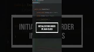 Initialization Order In Java Class | Learn Programming | Java Language #shorts