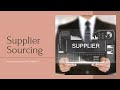 Amazon Supplier Sourcing Sample Presentation/Amazon Virtual Assistant