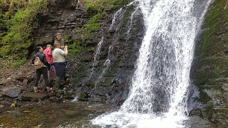 Водоспад Сопіт 2023 в Карпатах біля Східниці і Трускавця Sopit Waterfall Lviv region