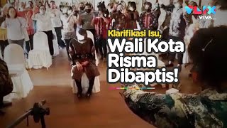 Medsos Geger! Wali Kota Surabaya Tri Rismaharini Dibaptis