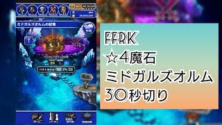 【FFRK】魔石ダンジョン　☆4地　ミドガルズオルム　30秒　（倍速）