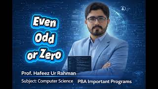 Even , Odd or Zero in Python