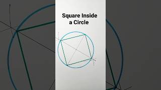 Construct a Square inside a Circle | Geometry Construction