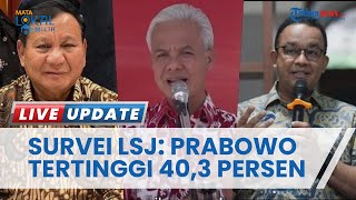 Rilis Survei LSJ, Prabowo Subianto Tertinggi 40,3 Persen, Ganjar 32,6 Persen, Anies 20,7 Persen