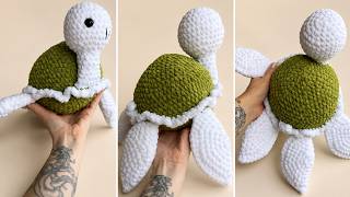 QUICK & EASY Crochet Plush Sea Turtle | Free Pattern & Tutorial (ENG/ESP/DE)