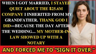 Wedding Night Ambush: His Mom Came With Legal Papers—But I Had a $25.6M Secret
