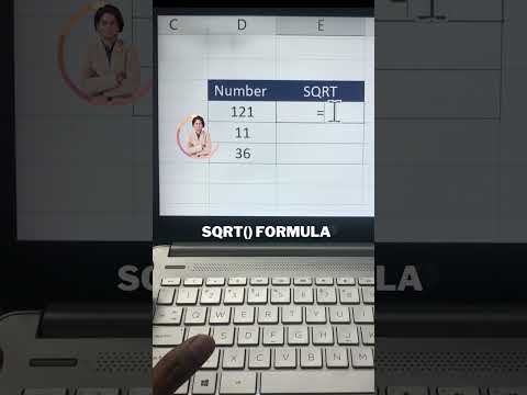 How to use Square Root SQRT formula in excel? #excel #shorts
