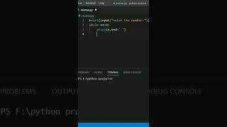 prints a countdown from n to zero using python🐍🐍#shots #programming #python