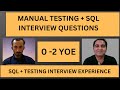 Manual Testing Interview Questions | SQL Interview Q&A