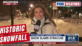 Lake Effect Snow Slams Syracuse With Historic Snowfall