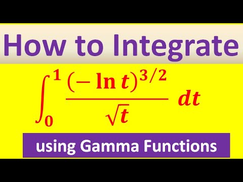 Evaluating Integrals Using Gamma Functions - YouTube