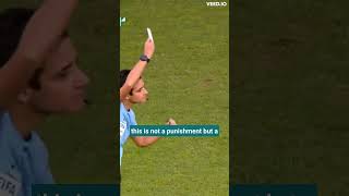 The referee showed a white card for the first time