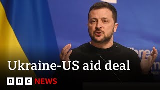 Ukraine’s President Zelensky welcomes US military aid | BBC News