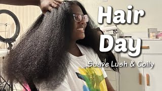 Natural Hair Wash Day | Suave Lush \u0026 Coily