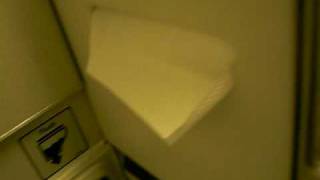 Toilet flush on a British Airways 747 between London and New Delhi