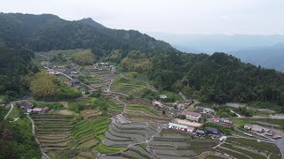 マビックミニ　空撮　井仁の棚田　日本の棚田100選