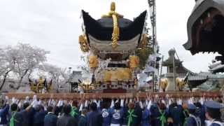 北条節句祭　宵宮　古坂　拝殿前　屋台差し上げ　その２