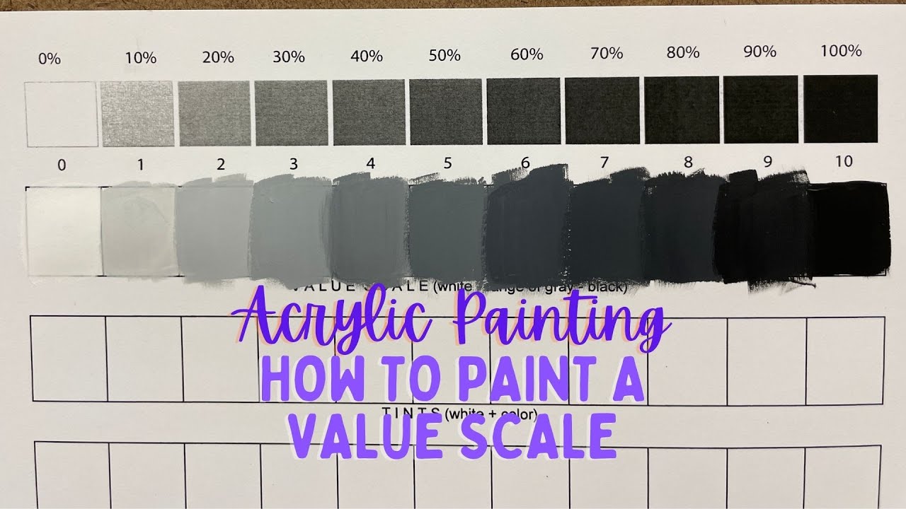 Acrylic Painting Value Scales Youtube