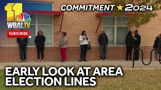 An early look at the lines before the polls open