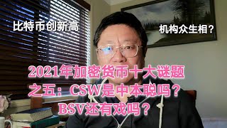 比特币创新高，机构众生相？2021年加密货币十大谜题之五、CSW是中本聪吗？BSV还有戏吗？~Robert李区块链日记947