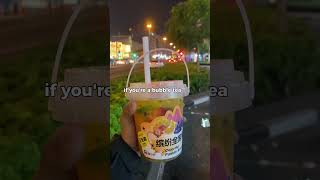 1 Liter Biggest Boba Tea in Dubai! #boba #bobatea #dubai